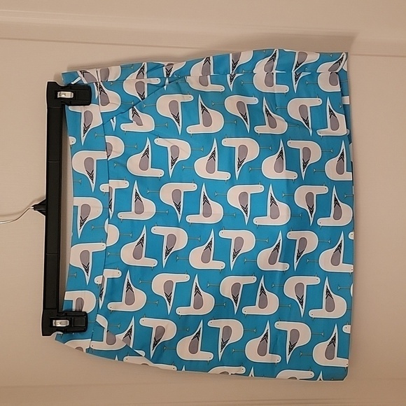 Loudmouth Skort, Blue with White and Gray Seagull Pattern. , Size 2, NWOT - Picture 1 of 8